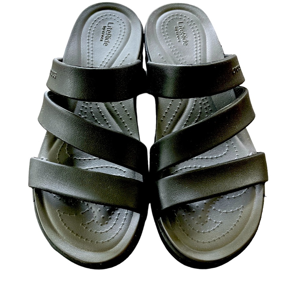 NWOT Lite Ride by Crocs Black Sandals Women’s Size: 9